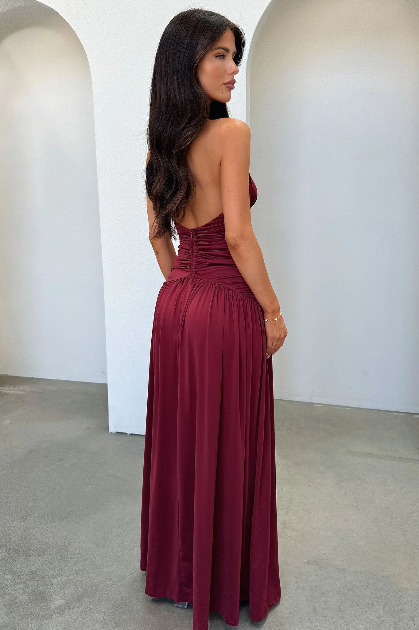 Ginevra Maxi Dress - Burgundy