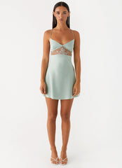 Korren Lace Mini Dress - Sage