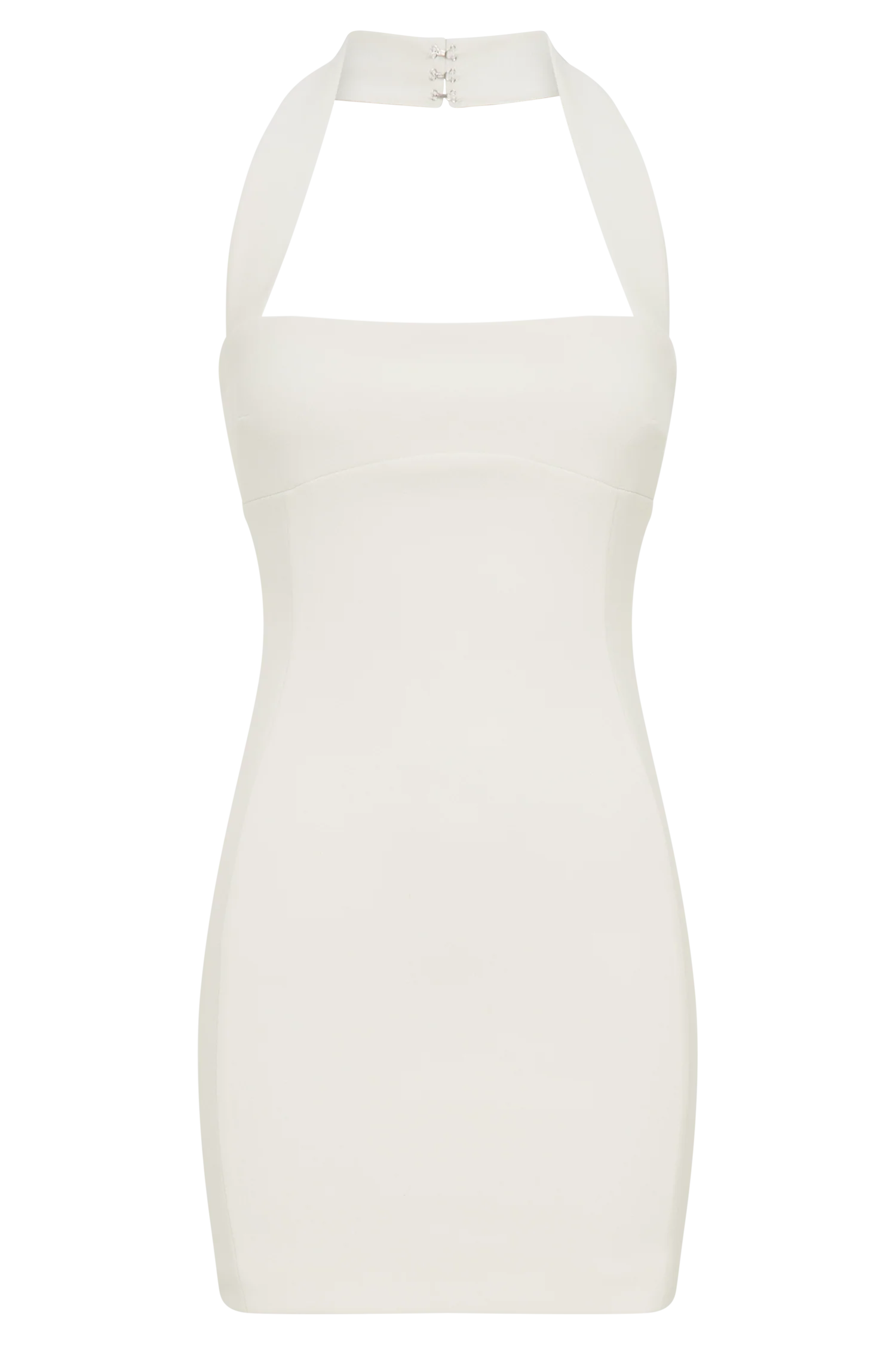 Amelita Suiting Halter Mini Dress - Ivory