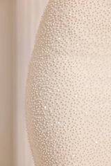 Embellished Cut Out Maxi Dress in White